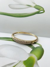 925 Silber vergoldet Armreif von Diamonique Schmuck Armband Weiße Steine