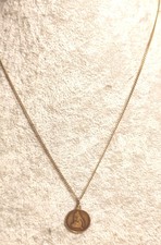 Filigrane Goldkette 333 Gelbgold mit 585  Sternzeichen Anhänger Jungfrau-Nachlaß