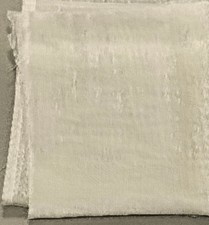 Vorhangstoff, weiß - Stoffreste transparent ca. 106 x 87 cm - Stoffstreifen