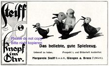 Steiff Affe & Ente Reklame 1925 Giengen Werbung +