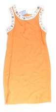PRADA  Kleid orange Gr.  S 34/36  Orange Beige mit silberfarbenen  Steinen