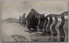 Wobbly Forth Bridge Schottland Vintage unveröffentlicht Ideale Serie Postkarte