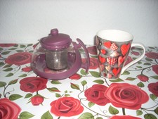 Teekanne Mini 1 Tasse mit Filtereinsatz für loser Tee