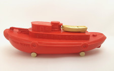 Vintage Schlepperboot Marx Spielzeug schwimmendes Rad Pfeife 202