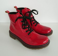 NEU: Rieker Stiefel Stiefeletten rot Lack Gr. 40 - 41 Boots Damen Schuhe