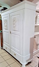 Designer Kleiderschrank Vintage im Gründerzeitstil weiß