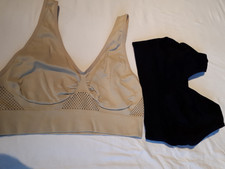 2 Bustiers Sport BH`s Gr. L in schwarz + beige neuwertig