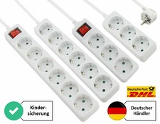 Steckdosenleiste Steckerleiste Mehrfachsteckdose Strom 3-fach 6-fach 1,5m 3m 5m