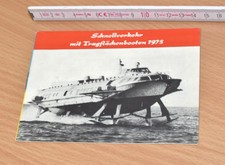 DDR Fahrplan Weisse Flotte Stralsund 1975 - Schnellverkehr mit Tragflächenbooten
