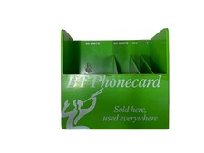 Vintage Retro BT Telefonkarte Shop Theke Display Box