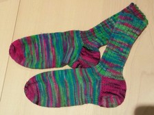 handgearbeitete Socken Wollsocken Gr. 35 Kindersocken