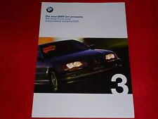 BMW 3er E46 Limousine 318i 320i 323i 328i 320d Prospekt Brochure Depliant 1998
