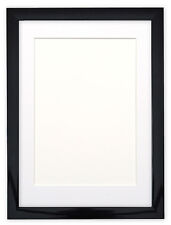 Schwarz/weiss glänzend Bilderrahmen Fotorahmen Titelframes mit maßgeschneiderten Mount