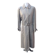 Vintage Aquascutum London Trenchcoat Gürtel Club kariertes Futter UK14-16 EUC