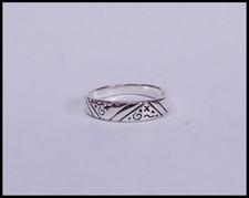 Silberring 925 Ring schmal massiv Silber Fantasymuster Ethno Damen Herren NEU