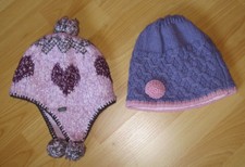 Set Strickmützen 2 - 8 Jahre - s.Oliver (Wolle) m Bommel +  Pusblu mit Blüte 