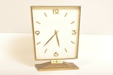 Swiza Schreibtischuhr Tischuhr Jubiläum 1907-1957 Shell Uhr mechanisch Trapetz 