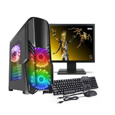 Schnell Gaming PC Computer Bündel Monitor Quad Core i5 16gb 2tb Win 10 2gb gt710