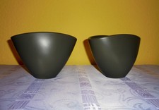 Übertopf, Topf, Blumentopf, Pflanztopf, Dunkelgrau, 2 Stück, Keramik, neuwertig