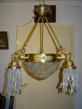 Exklusiver Kronleuchter,Korblüster Empire, Bronze, Frankreich