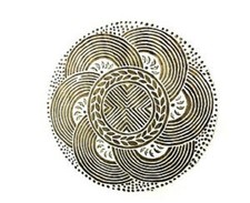 Rund Form Holz Druck Block Stempel Herstellung Töpferei Handwerk Textil Dekor