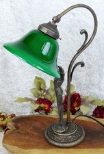 Tischlampe Messing Lampe Jungfrau Jugendstil Schreibtischlampe Nachttischlampe