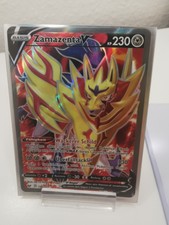 Pokémon Karte mit Top Loader ZAMAZENTA V 196/202