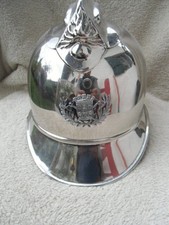Feuerwehrhelm Portugal fire helmet Chrom Gaia Nickel  ca. 1920  Ärmelabzeichen