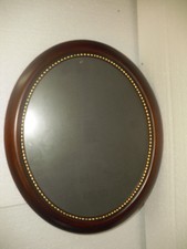 Bilderrahmen Oval 42 x 35 cm Holz Rahmen Glasscheibe Fotorahmen Landhaus Stil 