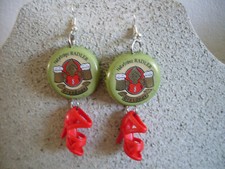 Ohrringe, Ohrhänger,  Kronkorken , Dresdner Radler , Brauerei , Bier, Handmade