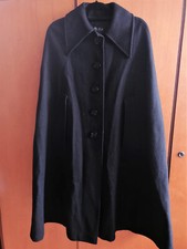 schwarzes langes Damen Cape Wolle Mix Gr. M Gothic Halloween Dracula Cosplay