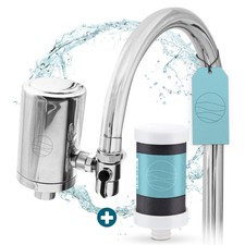 up!water® Wasserfilter für Wasserhahn | Edelstahl | Leitungswasser filtern | Fil