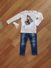 Name It Longsleeve + ZARA Jeanshose Mädchen-Set  Gr. 3-4Y / Gr. 98 104