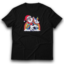 Weihnachtsmann Einhorn Frauen & Männer T-Shirt 122 - 3XL 100% Baumwolle