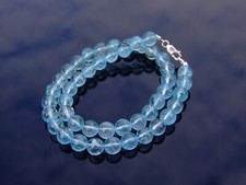 Topas Natur Edelstein Halskette 8mm Perlen Silber 16-30 Zoll Healing Stone
