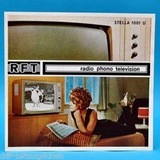 DDR Werbung RFT Stella 1001 U 1968 Prospekt Werbeblatt Fernseher Stassfurt