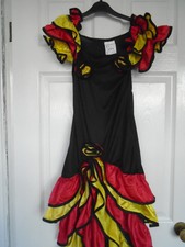 Rumba Mädchen Kleid-Kleid/Tanz Show-Größe Large 134-146cm VGC