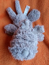 Happy Horse grau Hund Schnuffeltuch Baby Stofftier Schmusetuch DOUDOU 11" Tag!