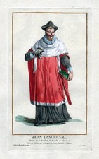 1779 Jean Dandernac Paris docteur Portrait costumes antique print Duflos
