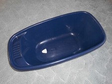 große Baby Badewanne / Babybadewanne mit Stöpsel * blau *