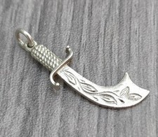 Vintage Sterling Silber Charm Messer Schwert Waffe 1.2 G
