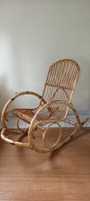 Rattan Schaukelstuhl Stuhl Vintage mit Original Sitzkissen - sehr guter Zustand!