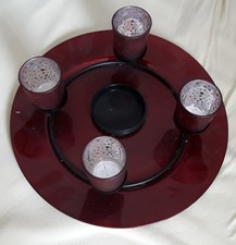  Weihnachtsdekoration Weihnachtskranz,Kerzenteller für 4 Kerzen,selbst gestalten