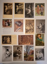 15 Alte Künstler Postkarten Deutsches Reich Konvolut , gelaufen 1903 - 1932