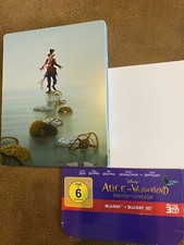 Alice im Wunderland 2 Bluray 3D Steelbook WIE NEU!! Disney Hinter den Spiegeln