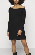 Damen Shirt Kleid Basic Strick One Shoulder Even&Odd schwarz XS S 34 36 Boho