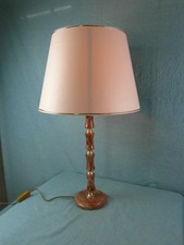 Tischlampe Alabaster Antik Lampe Stoffschirm Messing Lampe Leuchte Marmor 18a1