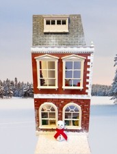Winter Stadthaus, großes Puppenhaus, Sylvanian Familien, Weihnachten, Schnee, Geschenk