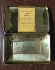 alte Zigarrenbox Metall GOLDEN MIXTRUHE Brinkmann Bremen