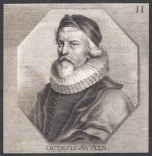 ca. 1700 Otto van Veen Maler painter Portrait Kupferstich copper engraving